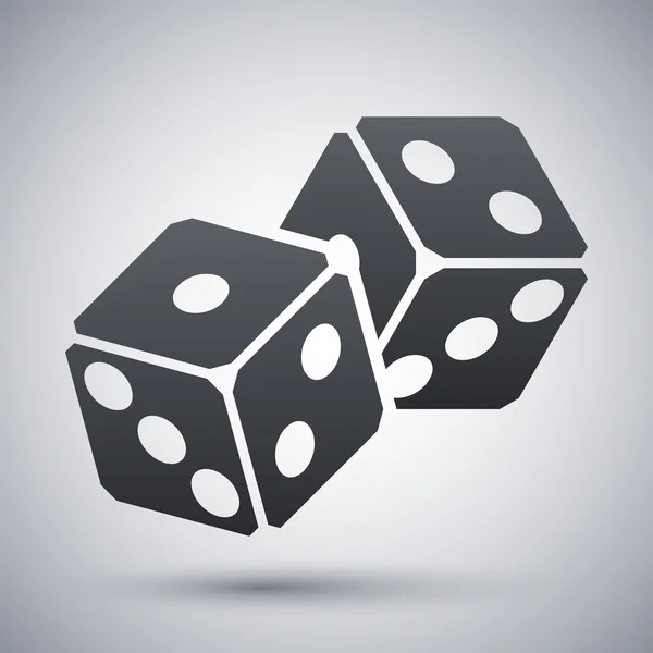 Casino dados icono — Vector de stock