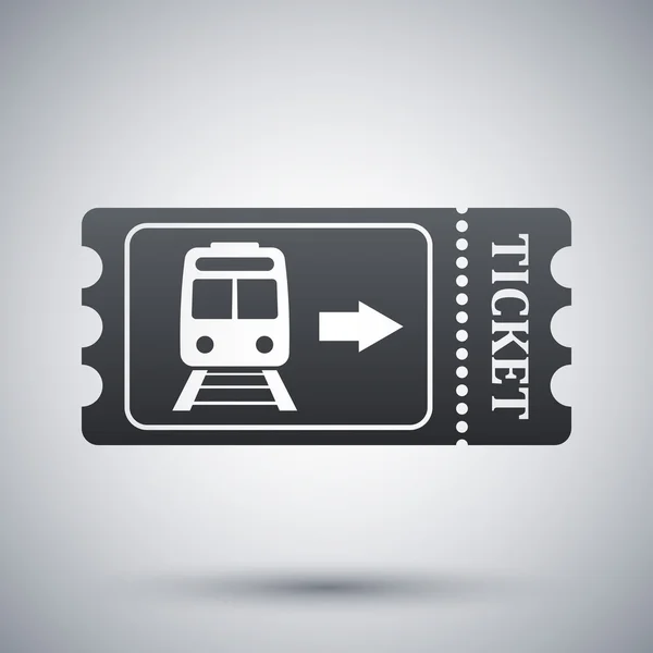 Kolejowy bilet ikona — Wektor stockowy