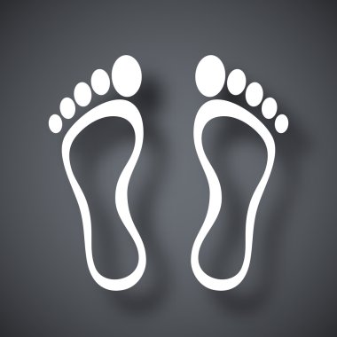 human footprints icon clipart
