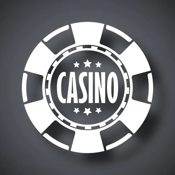 Casino çip simgesini — Stok Vektör