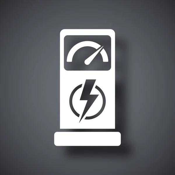Borne de recharge pour voiture électrique — Image vectorielle