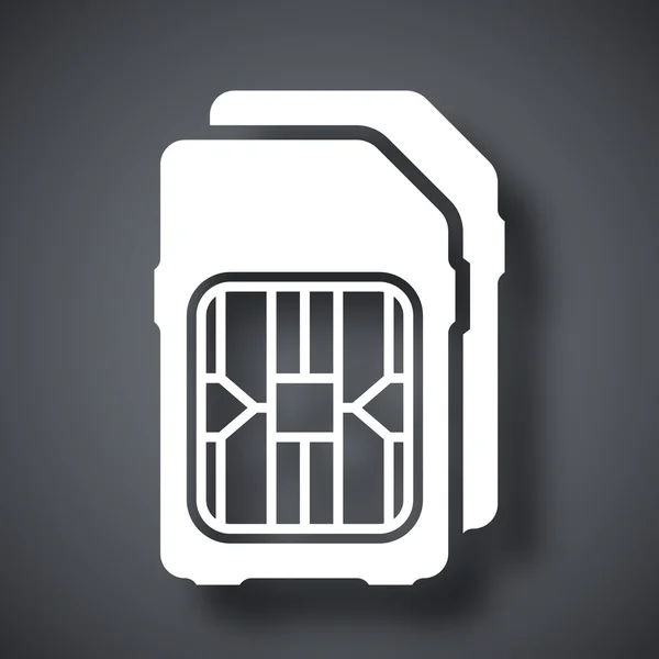 Ícone de cartões SIM duplo — Vetor de Stock