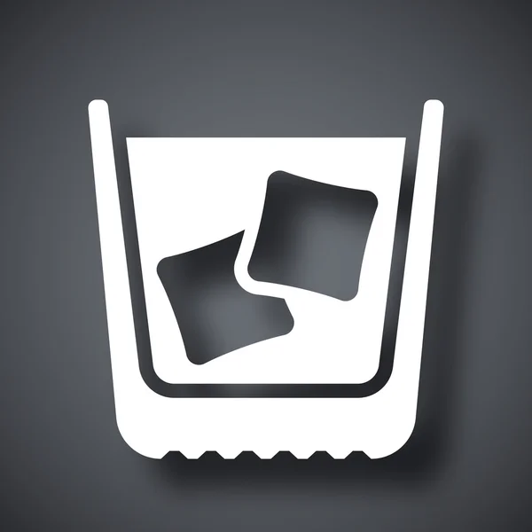 Glazen voor whisky icon — Stockvector