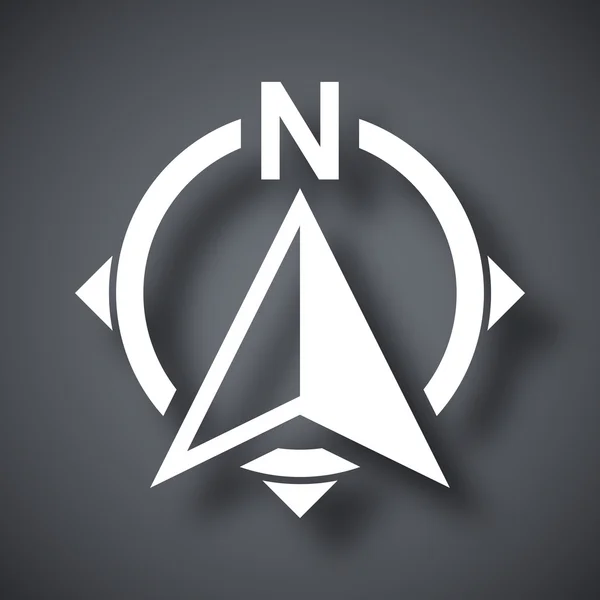 Severní směr kompasu ikona — Stockový vektor