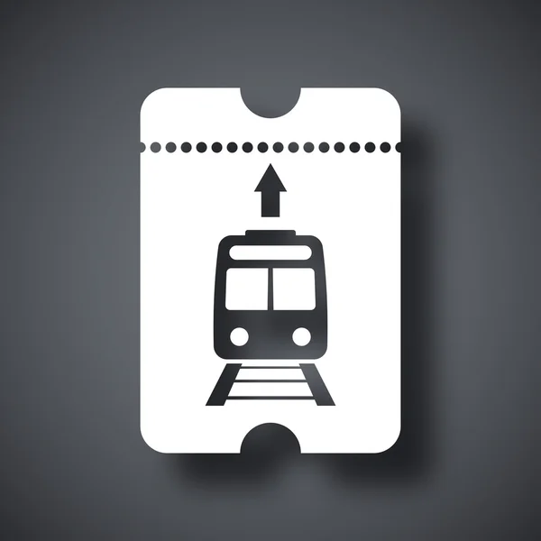 Kolejowy bilet ikona — Wektor stockowy