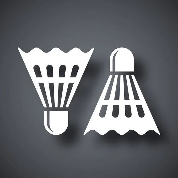 Iconos de bádminton Shuttlecock — Vector de stock