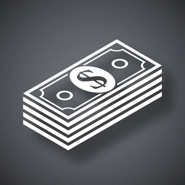 Icône Bundle of Dollars — Image vectorielle