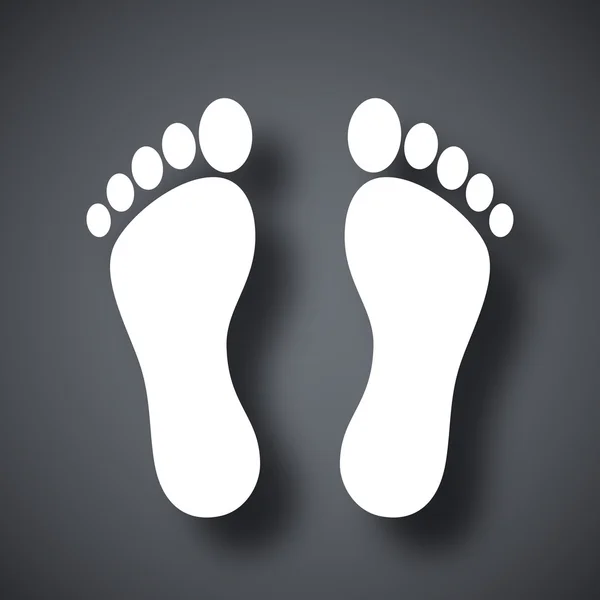 Human footprints icon — Stock Vector