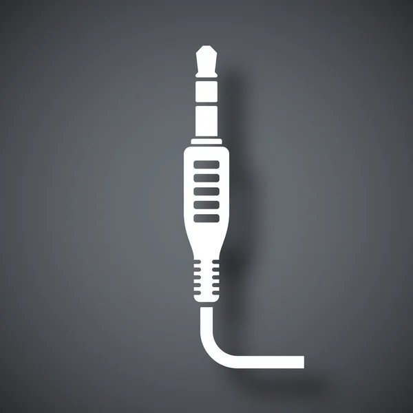 audio jack connector black symbols — Stock Vector © happyroman 19629493