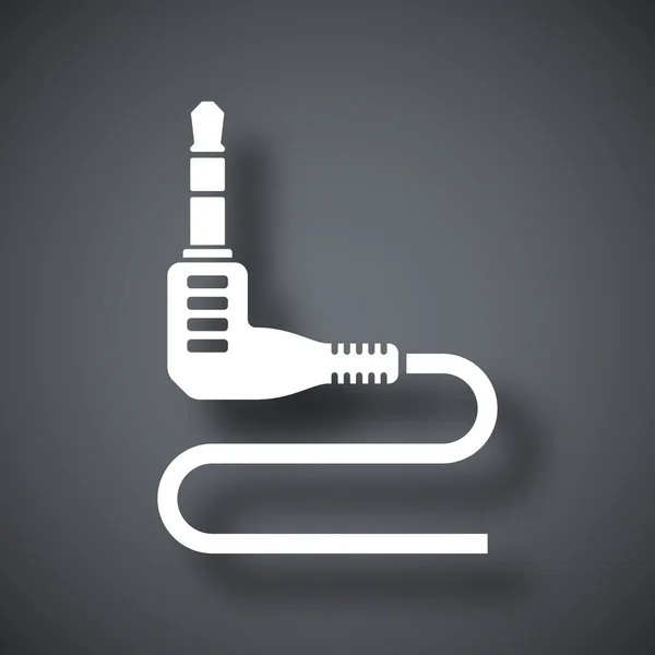 Mini conector jack icono — Vector de stock