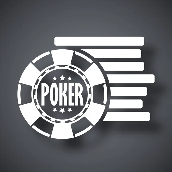 Icono de fichas de poker — Vector de stock