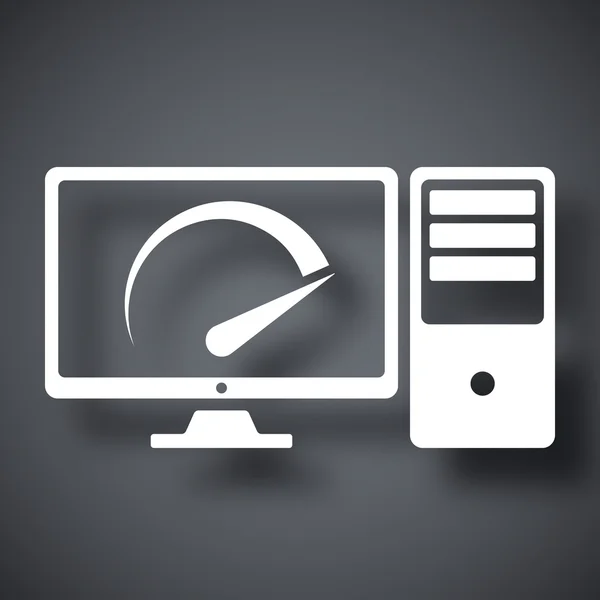 Pictogram voor computer snelheid test — Stockvector