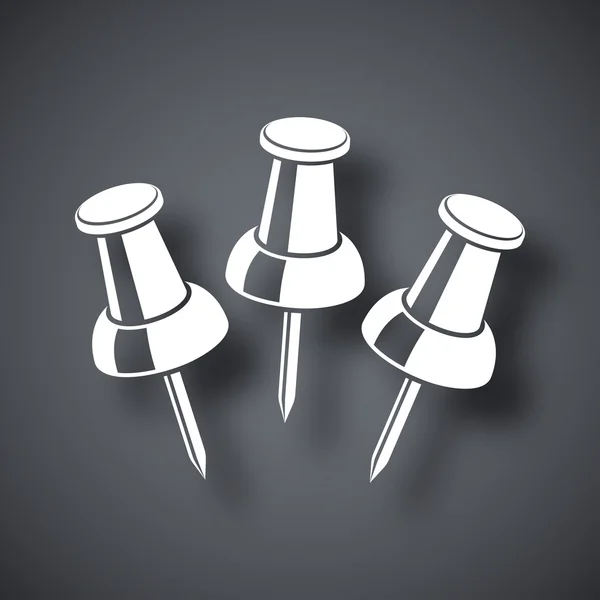 Papel thumbtacks ícone — Vetor de Stock