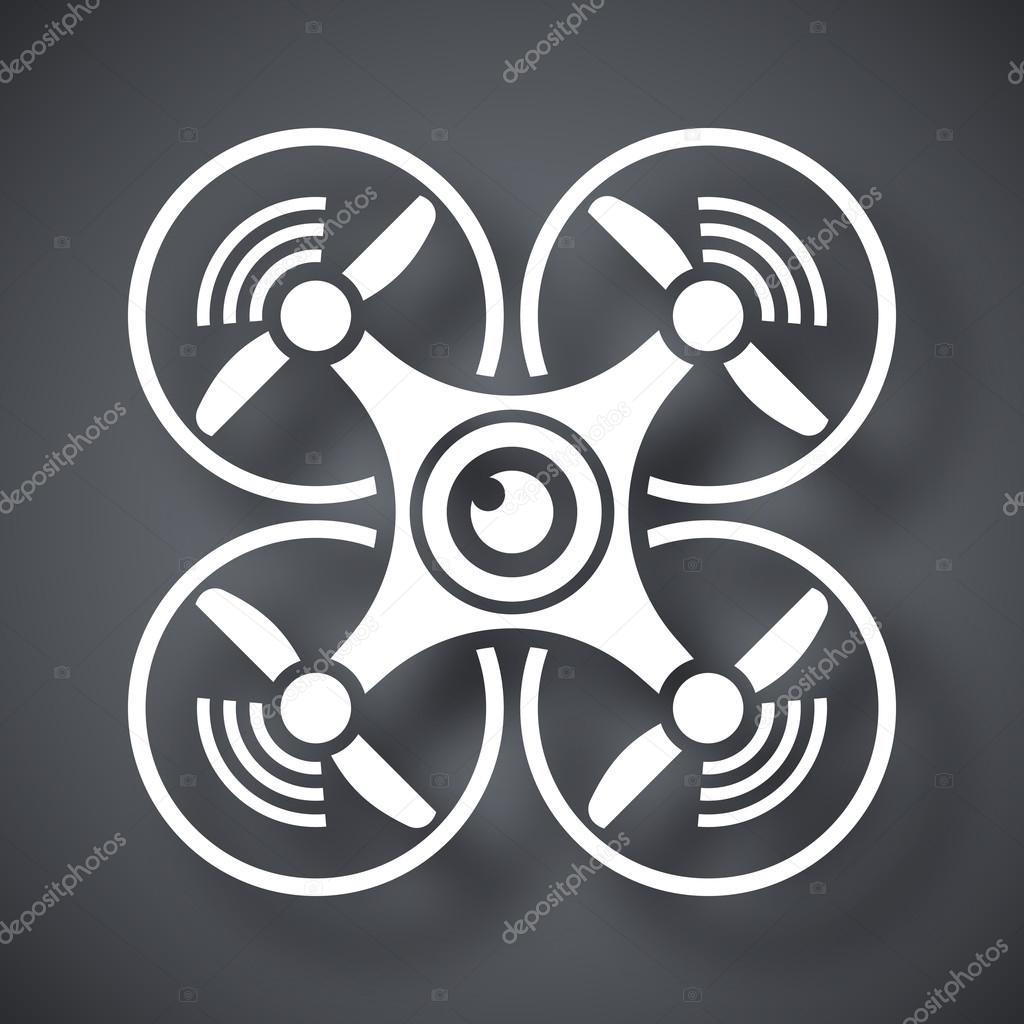 Quadcopter with camera icon