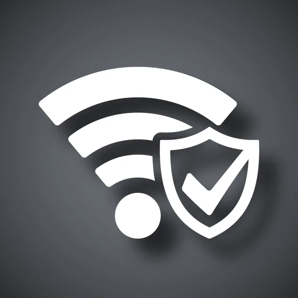 Icône de sécurité Wi-Fi — Image vectorielle