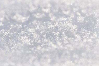 Kış karı, doğal bulanıklık, soyut beyaz arka plan, kar taneleri de yakın plan. Noel bulanık parlak bokeh.