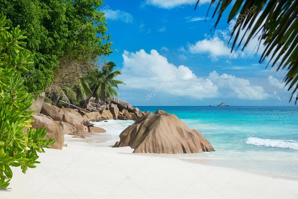 Tropical beach Anse Patates, Seychelles