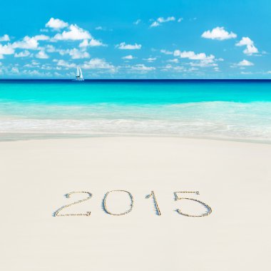 Yeni yıl 2015 okyanus plaj