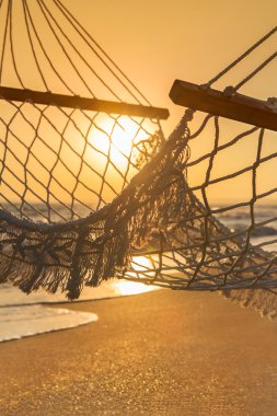 Kum plajındaki hamak