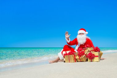 Noel Baba Noel hediye kutuları ile