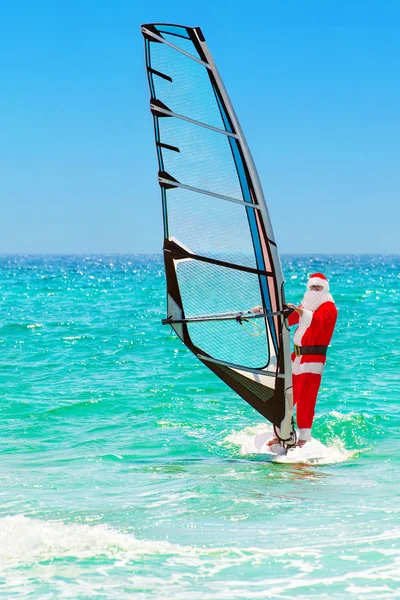 Windsurfer de Santa Claus — Foto de Stock