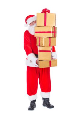 Noel Baba hediye kutuları ile