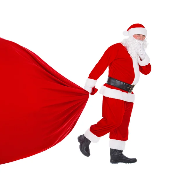 Santa Claus con gran saco — Foto de Stock