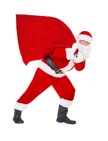 Santa Claus with big sack — Stock Photo, Image