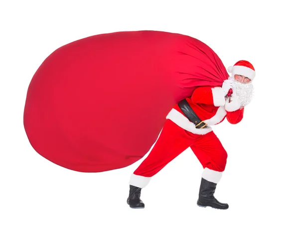 Santa Claus with big sack — Stock Photo, Image