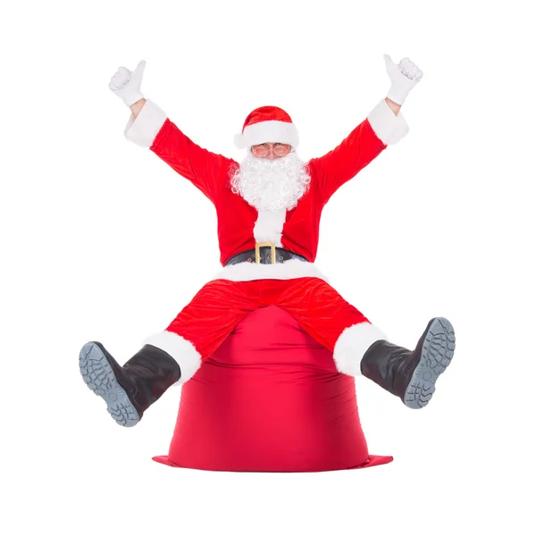 Santa Claus with big sack — Stock Photo, Image