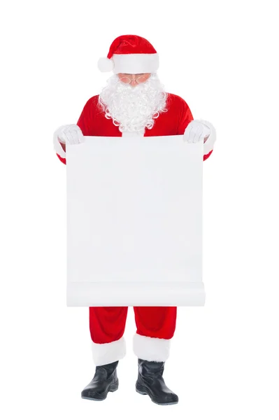 Père Noël avec affiche vide — Photo