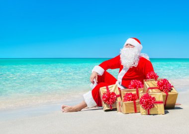 Noel Baba Noel hediye kutuları ile