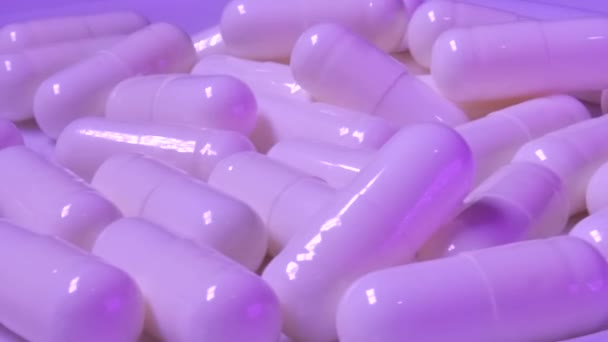 Farmaceutische Capsules Medicijnen Gedetailleerde Video — Stockvideo