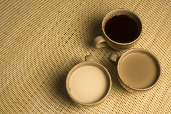 Three cups of coffee — Stock Photo, Image