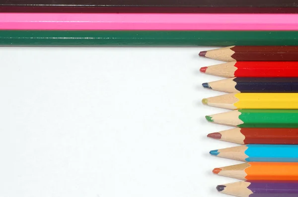 Colorful wooden pencils — Stock Photo, Image