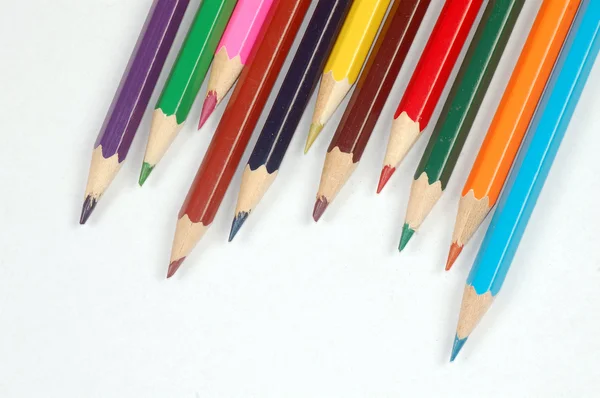 Colorful wooden pencils — Stock Photo, Image