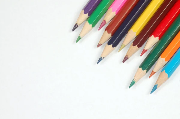 Crayons en bois colorés — Photo