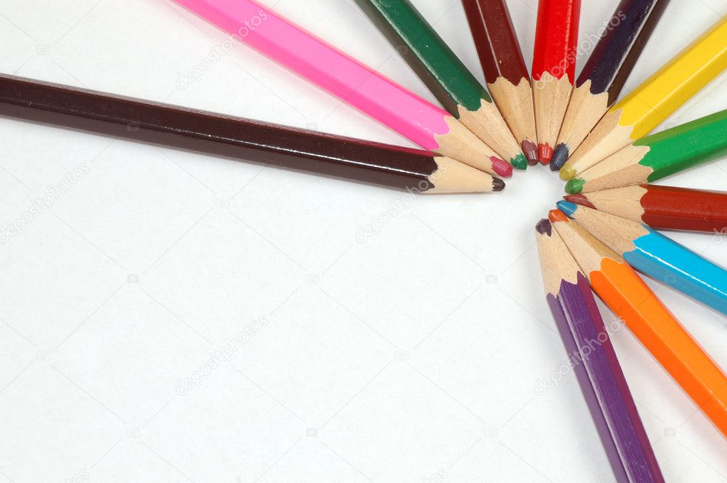 colorful wooden pencils