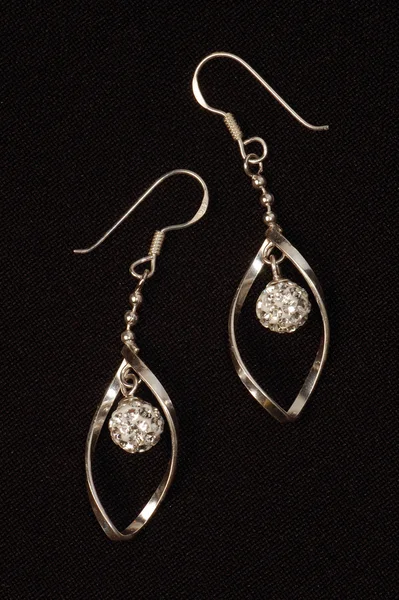 Boucles d'oreilles argent — Photo