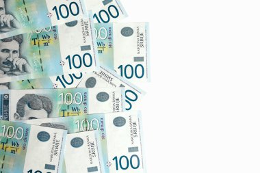 Beyaz arka plan üzerinde banknot