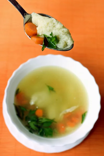 Soup with noodles — Stock Photo, Image