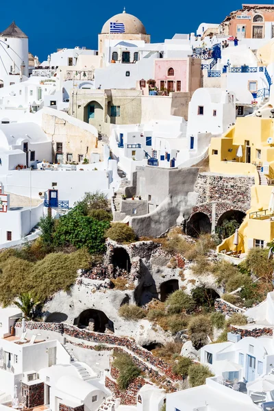 Griechenland, Santorini- Okt 3: Blick von oben auf das Meer und das Dorf Oia. o — Stockfoto