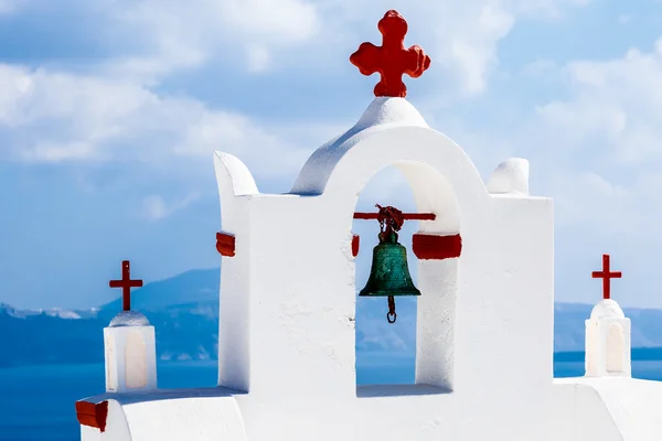 Rum Kilisesi Oia köyünde Deniz Manzaralı, Yunanistan