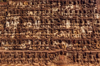 Cüzzamlı Kral Teras Angkor Thom, Cambodia. Antik Khmer mimarisi