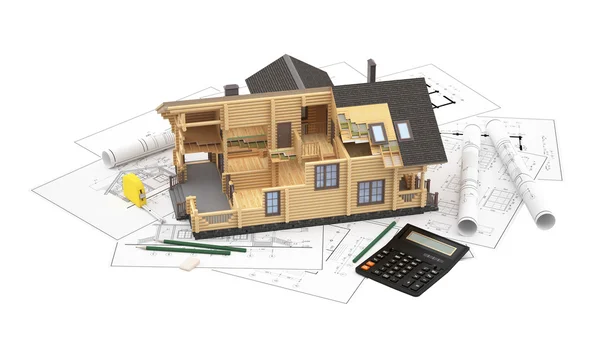 Bir günlük ev aletleri çizim ile arka plan çizimleri üzerinde modeli