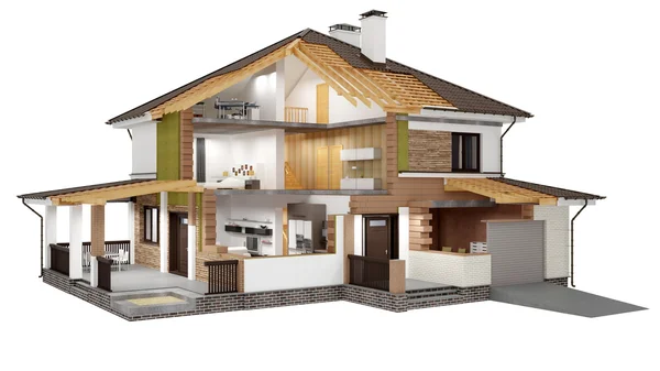 3D rendering of a  modern house — Stock Photo, Image