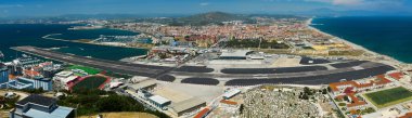 Panorama manzaralı Cebelitarık Rock üstünden bir canlı