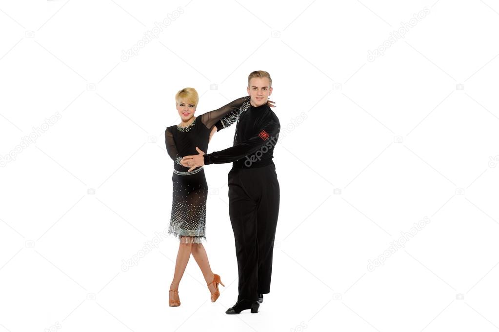 beautiful couple in the active ballroom dance