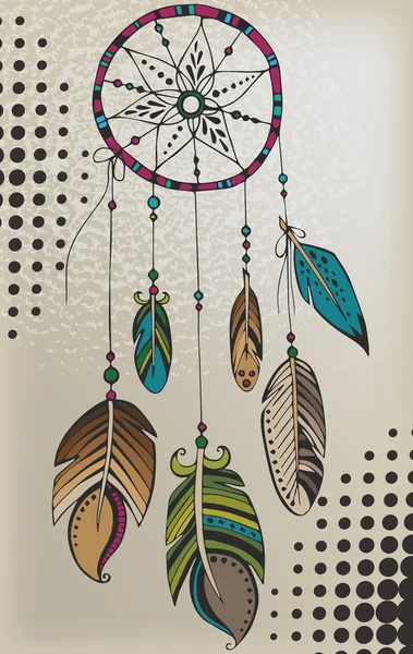 Tatuaże kolor. Dream Catcher. — Wektor stockowy