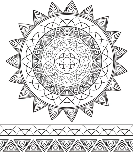 Mandala géométrique. Modèles . — Image vectorielle